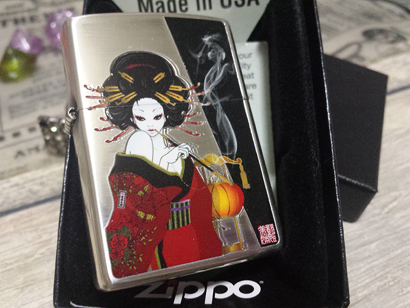 煙管と女 Zippo Babycat Illustration