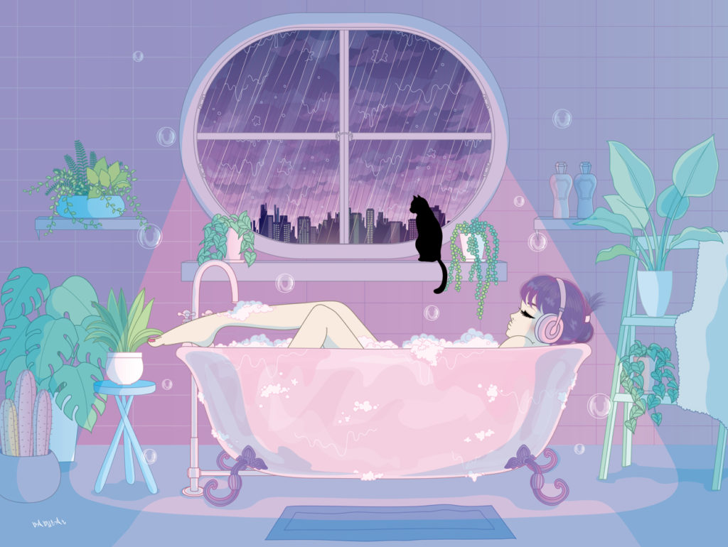 rainy day/Illustration by bAbycAt