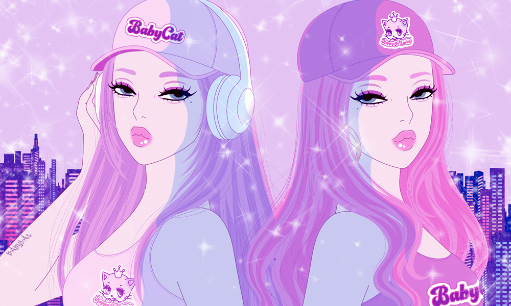 Blue Purple Series|artwork by artist bAbycAt